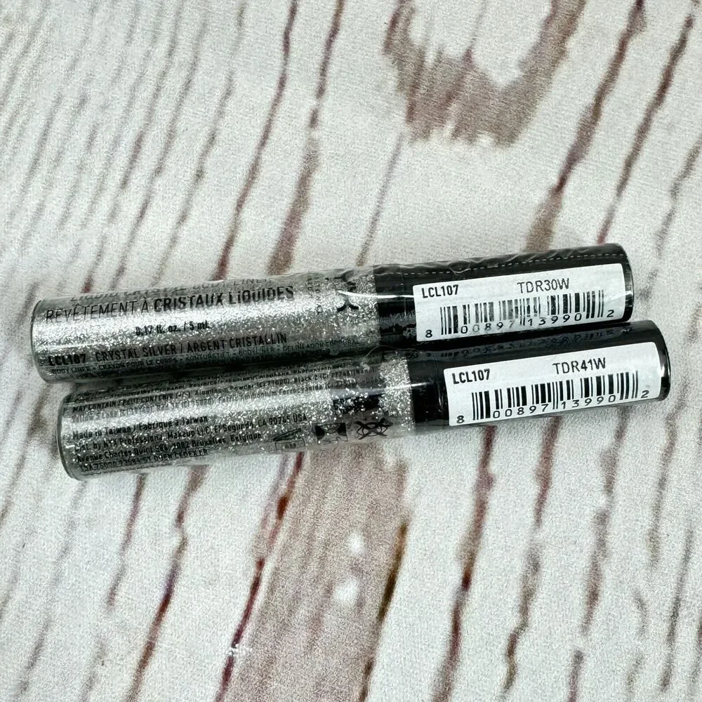 NYX Professional Makeup Liquid Crystal Liner Crystal Silver  Pack of 2 LCL 107